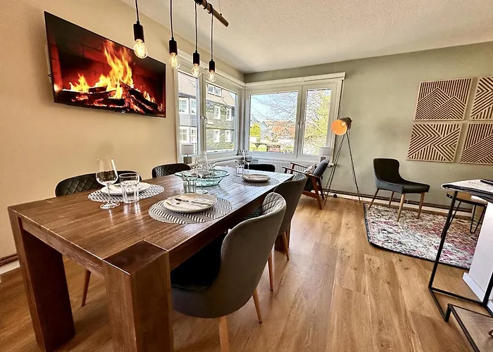 Апартаменты Pavillon Am Kurpark - 80 Qm - Balkon & Grill - Wallbox - Inklusive Waesche *