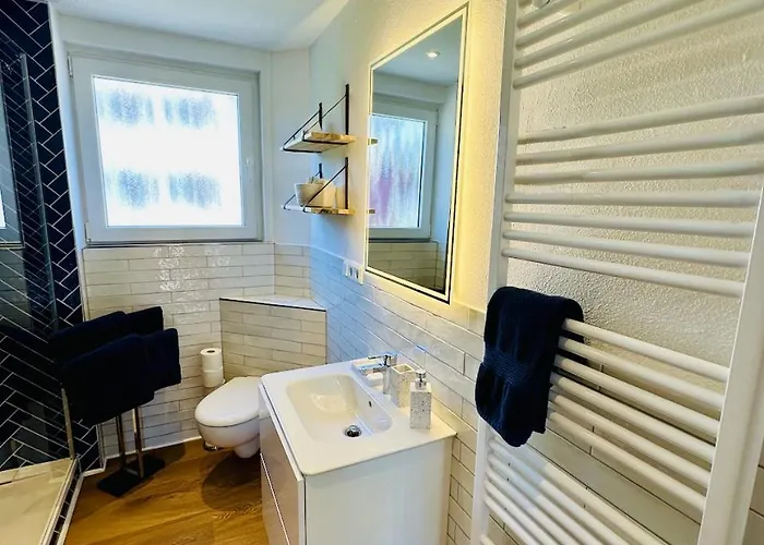 Апартаменты Pavillon Am Kurpark - 80 Qm - Balkon & Grill - Wallbox - Inklusive Waesche *